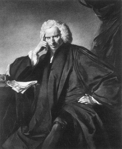 Laurence Sterne, engraved by Edward Fisher by Joshua Reynolds